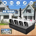 1080P Wireless Security Camera System 4CH NVR 4pcs Home Indoor Outdoor WiFi IP Cameras Surveillance 