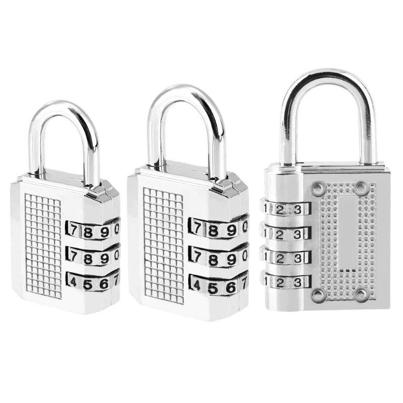 3-4 Digit Password Zinc Alloy Security Lock Bag/Backpack/Drawer Protect Locker Travel Suitcase Lugga
