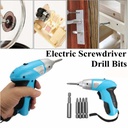3.6V Rechargeable Battery Cordless Electric Handheld Screwdriver Drill Bits Set 180r/min 15x10.5cm T