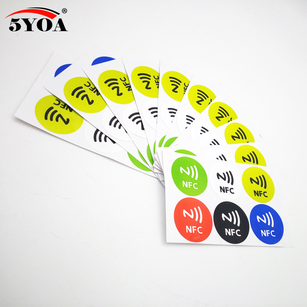 6pcs/lot NFC Tags Stickers Ntag213 13.56mhz Label Rfid Tag Card Adhesive Waterproof for Phones Samsu