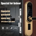 1Pc Universal Digital Smart Door Lock Password Fingerprint Anti-theft Security Electric Lock House