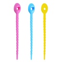Reusable Plastic Cable tie Non-slip Silicone food packaging cable ties Bundled Cable Holder Charger 