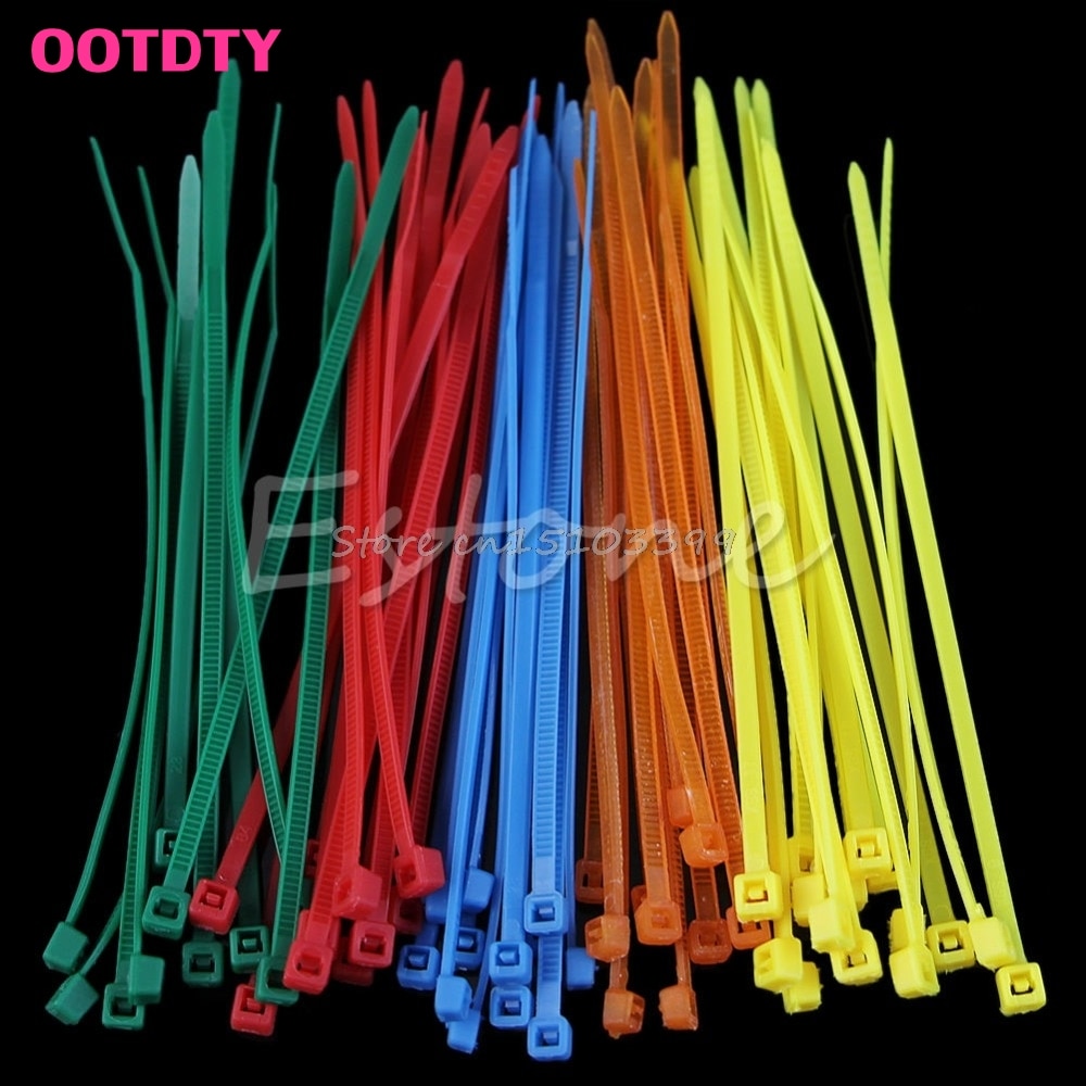 100Pcs 2.5mm x 100mm Universal Nylon Plastic Zip Trim Wrap Cable Ties Hot Sale G08 Drop ship