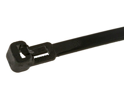 Baomain 6IN 50LBS Releasable Cable Zip Ties, 50 Pack Black