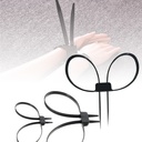 10pcs/Lot 12mmx700mm Plastic Double Flex Cuff Disposable Restraint Zip Tie Self Locking Nylon Cable 