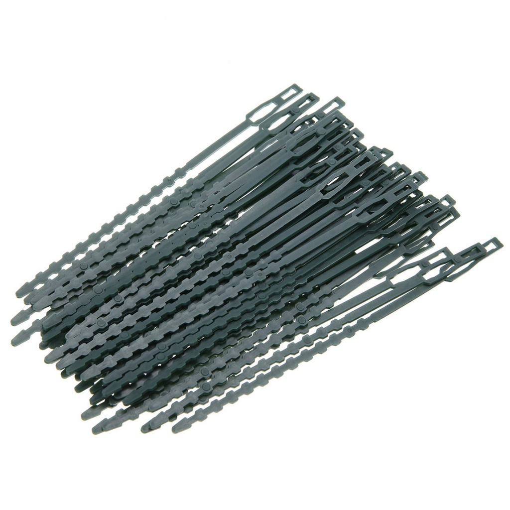 50pcs/lot Adjustable Plastic Plant Cable Ties Reusable Cable Ties for Garden Tree Climbing Support 