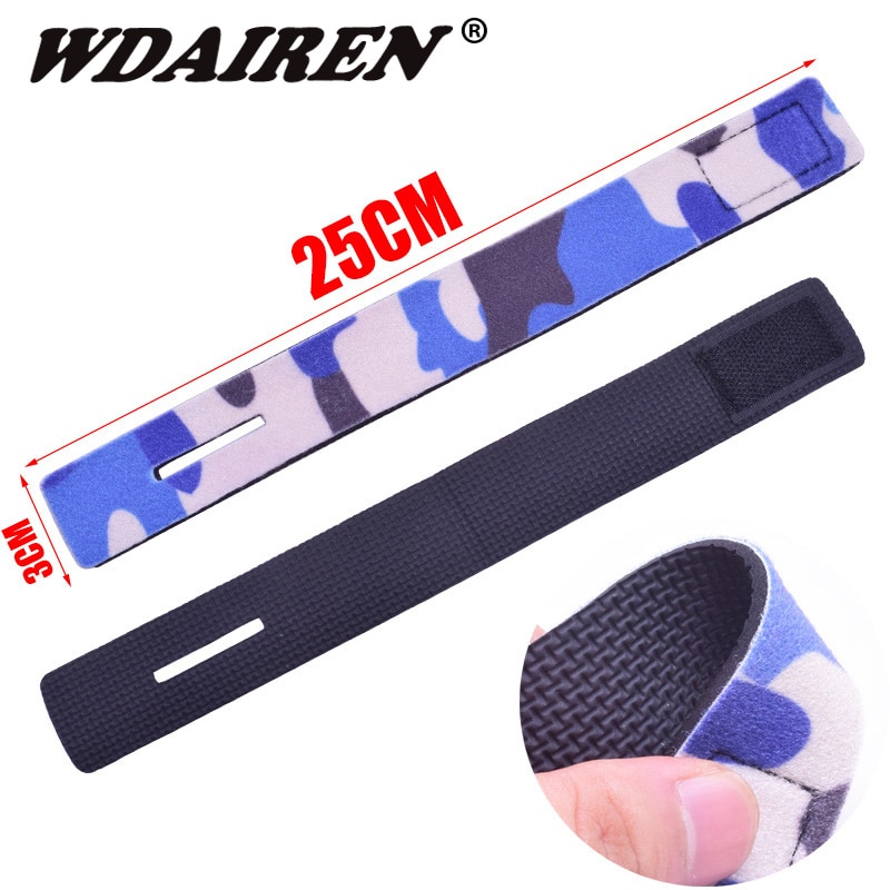 1Pcs Reusable Fishing Rod Tie Holder Strap Suspenders Fastener Hook Loop Cable Cord Ties Fishing Tac