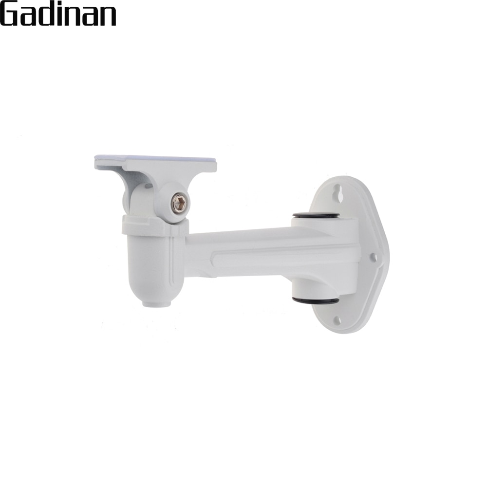 GADINAN CCTV Wall Mount Stand Aluminum Metallic Silver Bracket Indoor Outdoor for Bullet Camera IP