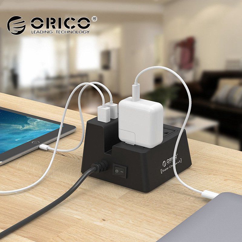 ORICO ODC-2A5U 40W 5 USB Charging Ports Power Strip and 2 AC Outlets Surge Protector With 1.5M Power