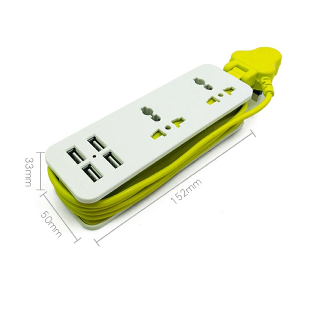 UK Plug Extension Electrical Socket Outlet Portable Travel Power Strip Surge Protector with USB 5V 2