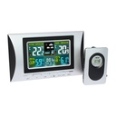 Weather Station Forecast Temperature Humidity Meter Sensor Tester Hygrometer Clock Alarm Indoor Outd