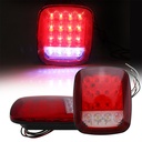 1 Pair Automobile LED Taillight Double Colors Tail Safety Warning Vehicle Flashing Emergency Lamp Tr