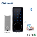 Silver Zinc Alloy Home Smart Bluetooth Electronic Touch Screen Code Password Lock Deadbolt Door Lock