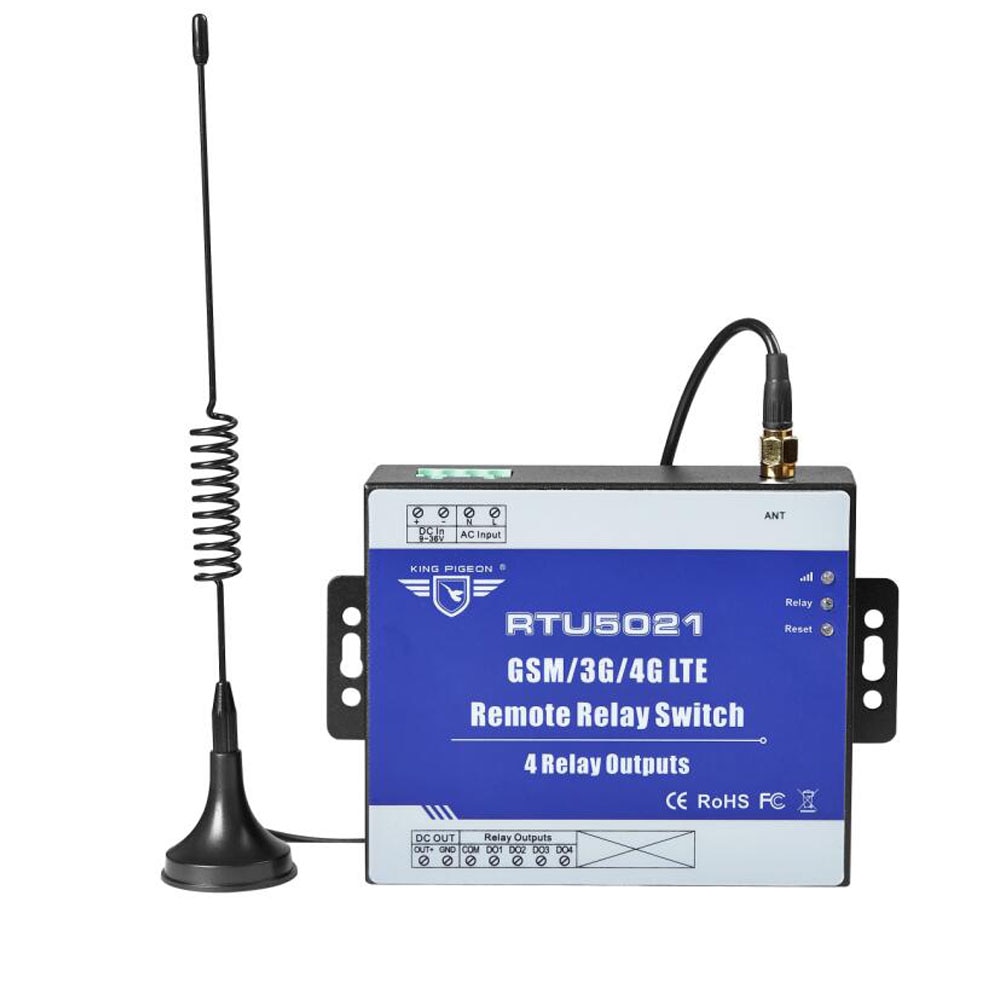 Wireless GSM 3G 4G Relay switch SMS Remote Controller 4 Relay Outputs SMS APP Timer Web setting IoT 