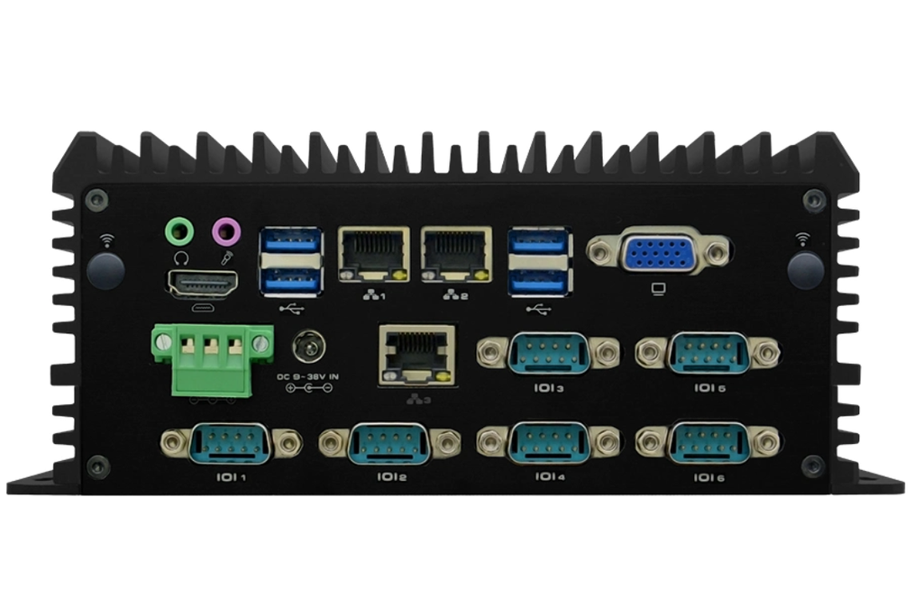 WiFi/4G Module Optional RS232 RS485 Aluminum Alloy Desktop/Embedded 12V Fanless Industrial Mini Computer