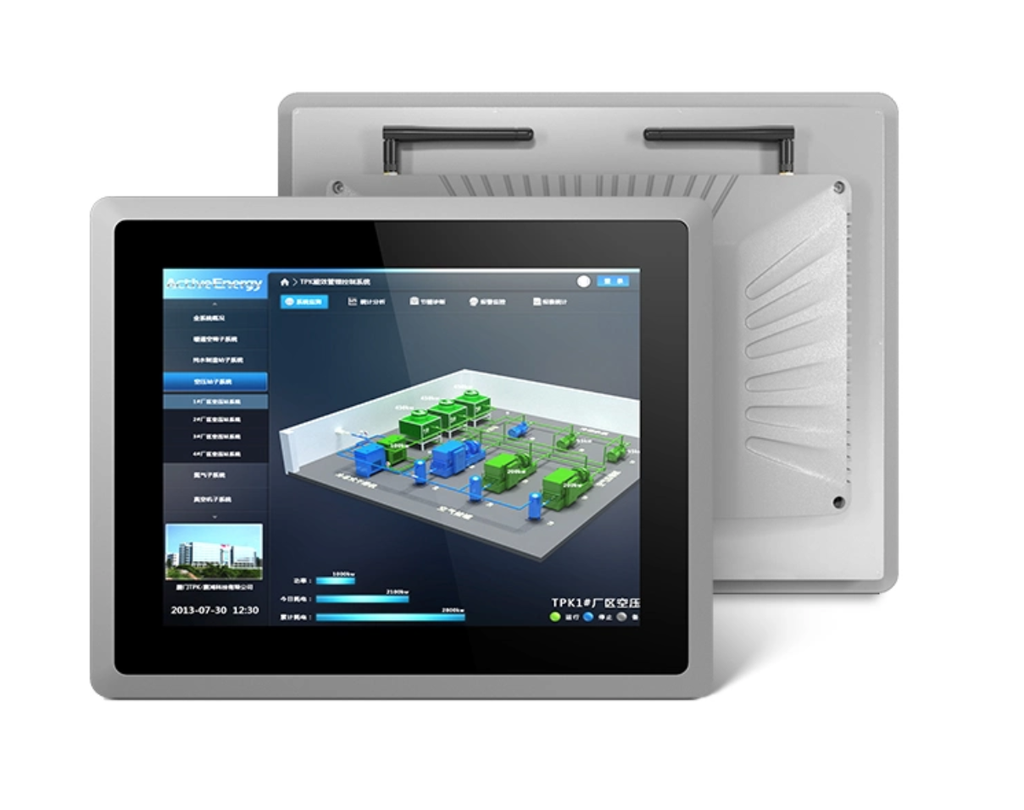 Embedded or Vesa Mount RS232 RS485 IP65 Waterproof Front Panel 1024X768 Fanless Industrial Touch PC Metal