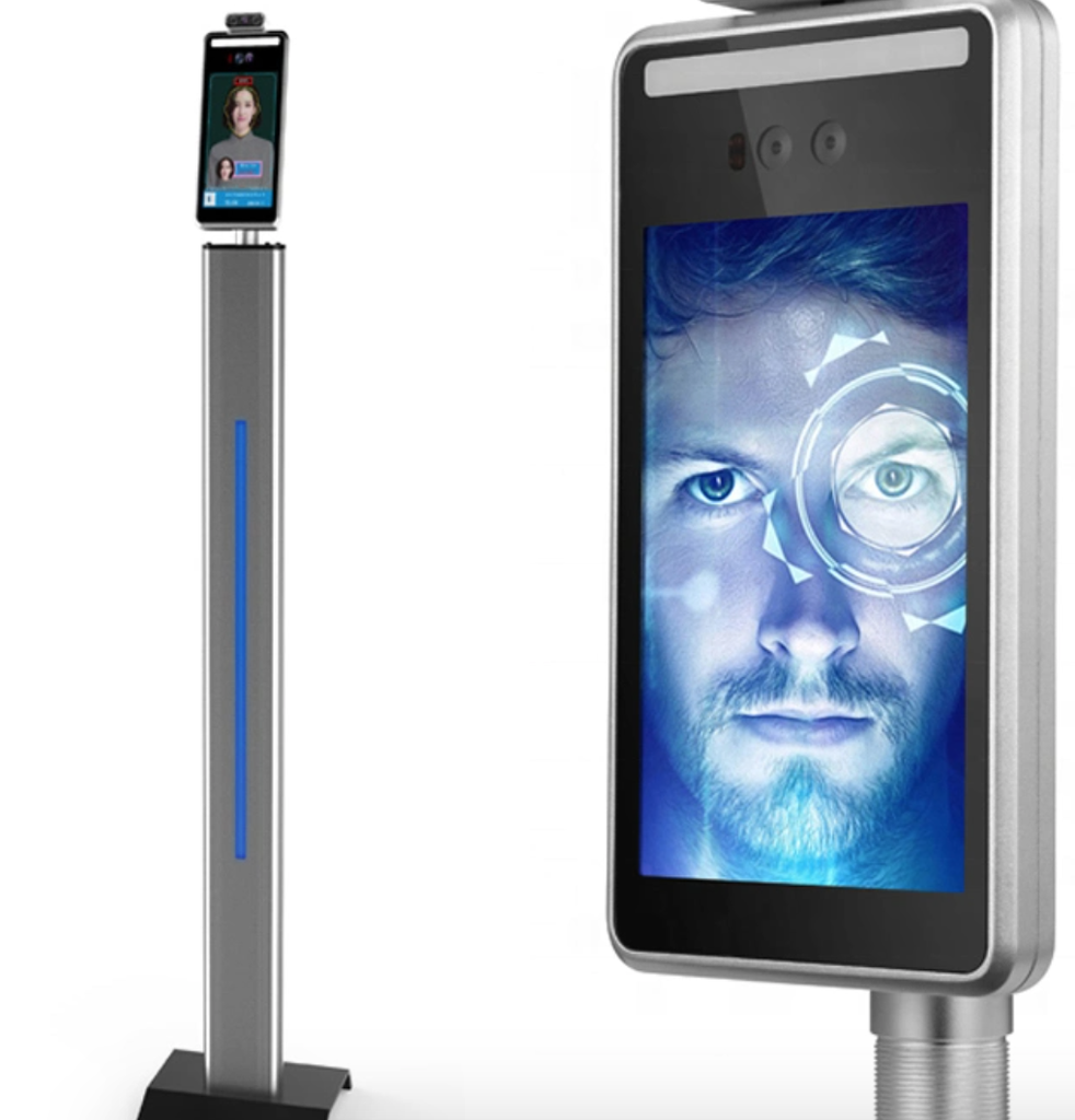 0.2 Accuracy Face Recognition and Body Temperature Measurement Detection Alarm System Door Access Reading Biometric Machine