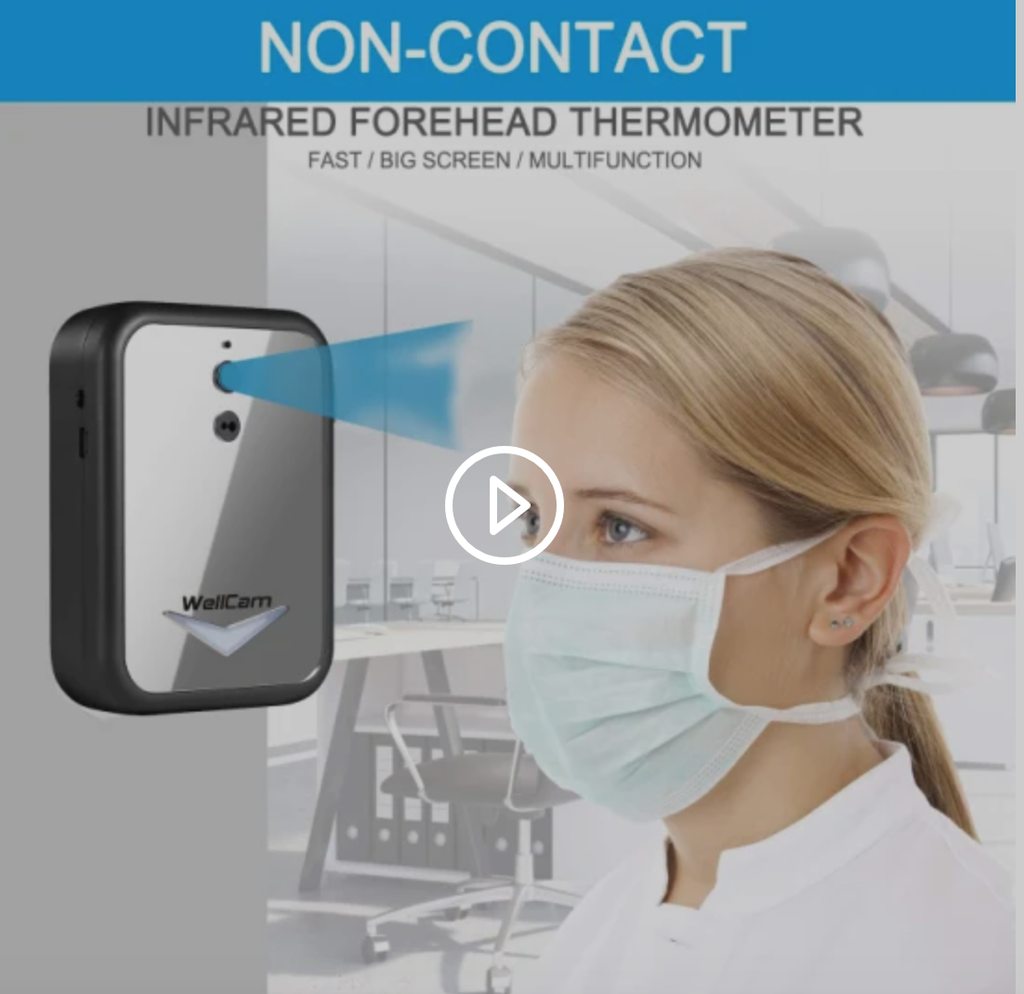 Battery Hands Free Public Use Temperature Measurement Forehead High Temperature Detection