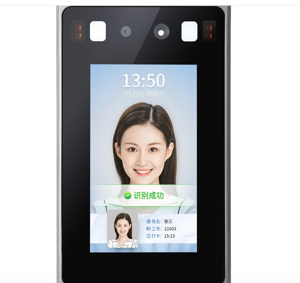 4.3 Inch Touch Screen Wireless Time Attendance Face Detection Kiosk Built in Card Reader