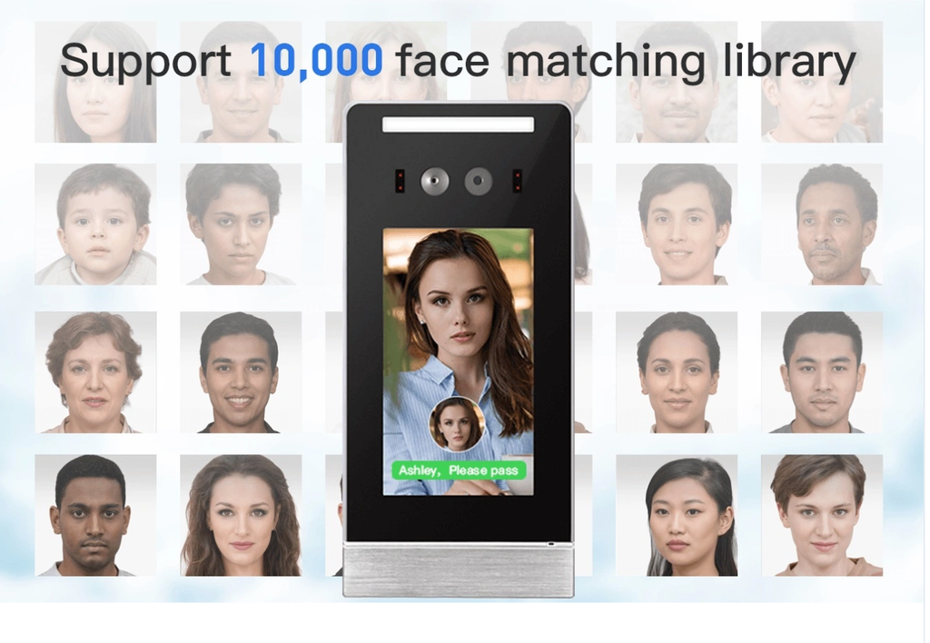 Face Recognition Attendance Machine WiFi Door Access Control System Facial Recognition Timekeeper