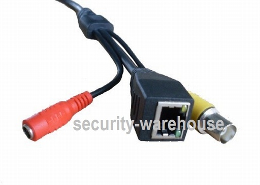 [1089445154] Webcams pigtail BNC + Power + RJ45 Black White
