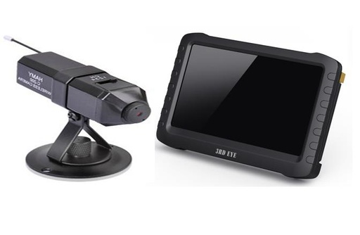 [1255124144] 5-inch widescreen HD wireless video receiver +a small wireless camera mobile detection recording
