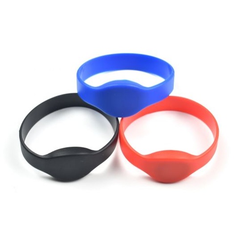 [HFSILIBAND] Silicone Gel Make RFID 125KHz 13.56MHz Wristband Tag for Sauna and Others Waterproof Durable 55-74mm Assorted Color