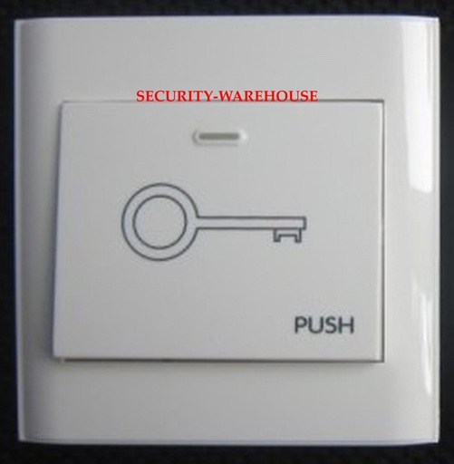 [EXIT86ABS] Door open switch press button for exit access control 86x86mm plastic ABS White 