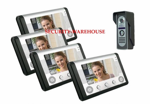 [SY801-M11-2] household wired 7 inches color visual building intercom doorbell intercomm doorbell phone waterproof 1 to 4