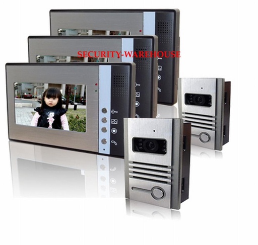 [1763902301] Multi-7 inches cable visible interphone bellhousehold color visualnight vision waterproof two to three
