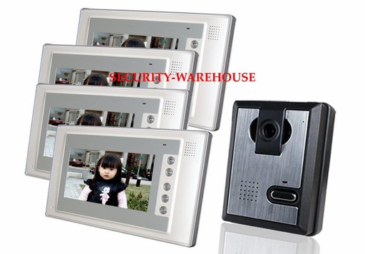 [SY803X4MA] 7 inches video intercom doorbellhousehold color visualvisible interphone four 
