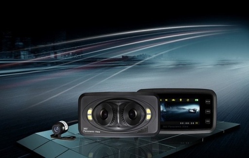 [1769996607] 360 degree panoramic wide-angle lens dual three super car driving recorder night vision HD 1080P car parking