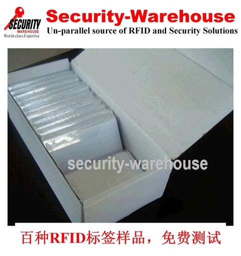 [UHFWHITECARD] RFID long-range passive UHF Standard Credit Card Size Tag 96-bit EPC 96-bit 18000-6C 85x56x0.8mm