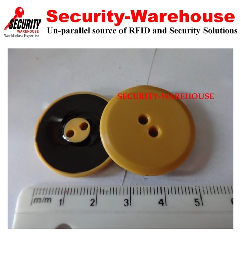 [BUTUHFLAUNDRY] RFID UHF 860-960MHz EPC 96-bit Laundry Button Tag for Clothing Heat Resistant Round