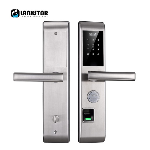 [32816505950] Lanxstar New Password Fingerprint RFID Card Keys Mobile APP 5 in 1 Smart Lock  Household Anti-theft 