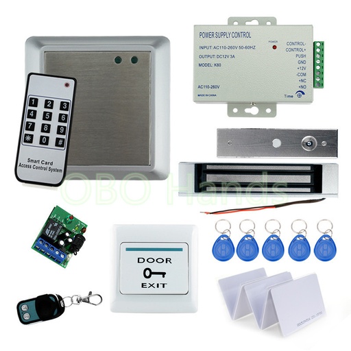 [32754557484] Smart card access control 8618A+Magnetic Lock System Kit Set for door access control with wireless r