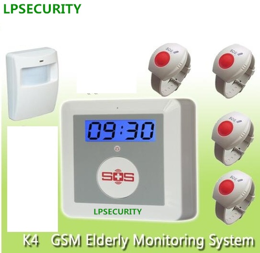 [32814077745] LPSECURITY 16 wireless alarm zones GSM senior daily life SOS GSM home alarm system elderly care alar