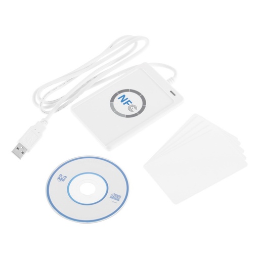 [ACR122U-A9] 1pc USB ACR122U NFC RFID Smart Card Reader Writer For all 4 types of NFC (ISO/IEC18092) Tags + 5pcs 
