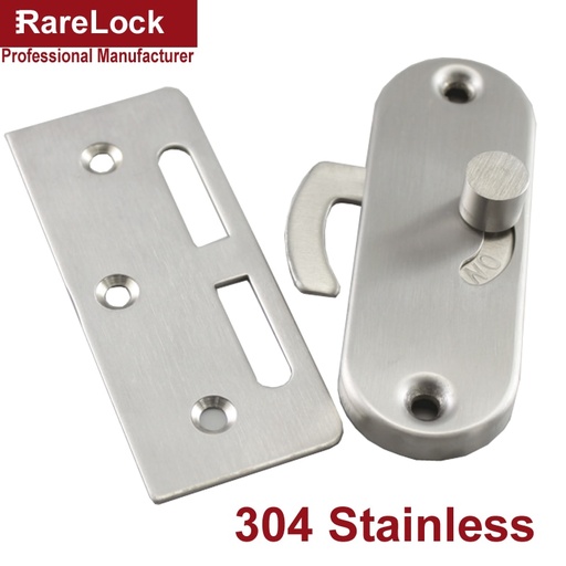 [32731773790] Rarelock MS447 Stainless Latch Sliding Door Lock Dead Bolt for Women Dress Fitting Room Bedroom Bath