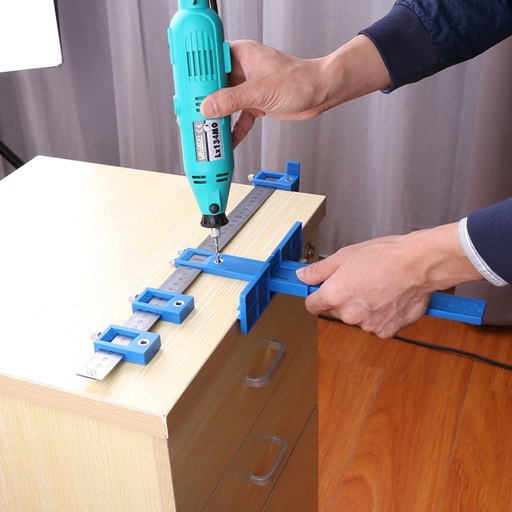 [32959573456] Detachable Hole Punch Locator Jig Tool Drill Guide Sleeve for Drawer Cabinet Hardware Dowelling Wood