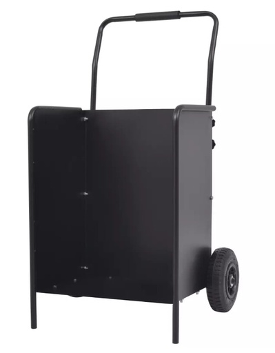 [32971738440] VidaXL Firewood Cart With Pneumatic Tyres Convenient Kitchen Trolley Assembly Kitchen Furniture Blac
