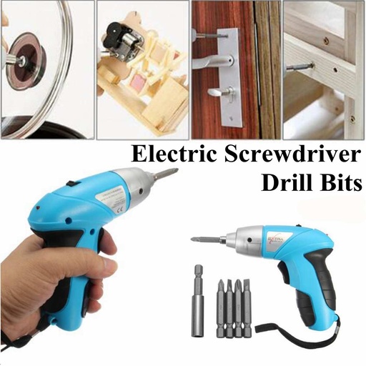 [32950788036] 3.6V Rechargeable Battery Cordless Electric Handheld Screwdriver Drill Bits Set 180r/min 15x10.5cm T