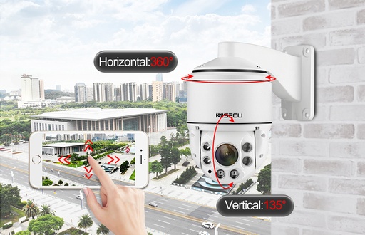 [32688548430] MISECU 1080P PTZ IP POE Camera Outdoor SONY IMX323 Onvif 20X ZOOM Mini Speed Dome Camera 2MP H.265 