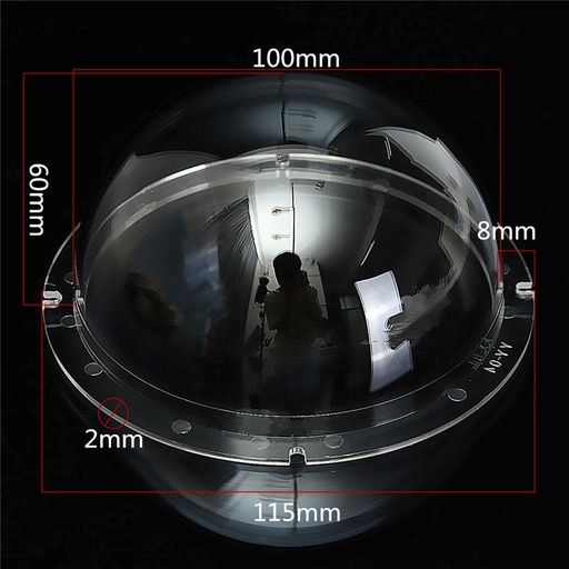 [32920253495] 4 Inch Indoor Outdoor CCTV Replacement Acrylic Clear Cover Surveillance Cameras Security Dome 