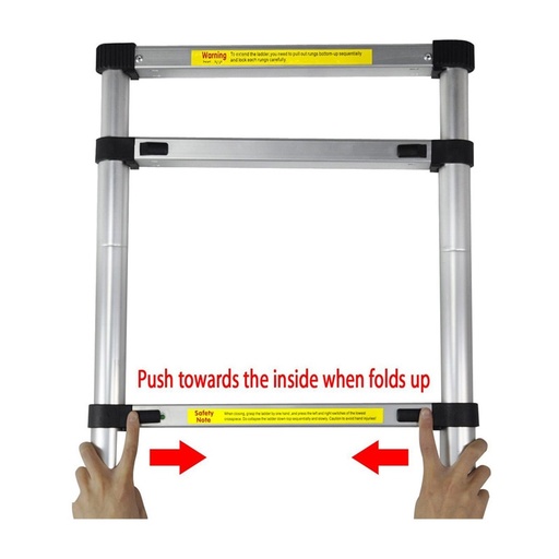 [32266540873] 1.4 M Multifunctional retractable ladder aluminum alloy thickening folding ladder bamboo household