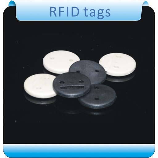 [32587996736] Free shipping100pcs 125KHZ  two hole T5557 RFID  tags for clothes  laundry  high temperature  labels