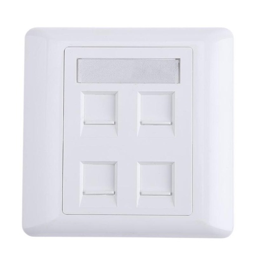 [32905963929] 86 Type 4 Ports Empty Box 4 Jacks Computer Telephone Network Socket Panel