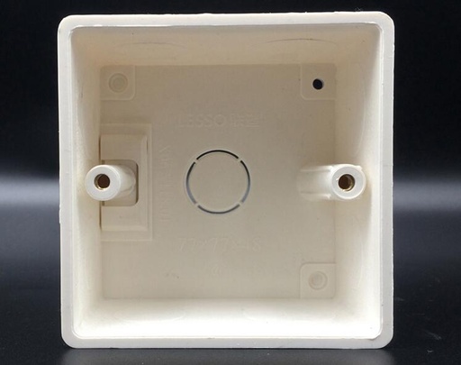 [32951366190] 86*86mm Cassette Universal White Wall Mounting Box for Wall Switch and Plastic Enclosure Socket Back