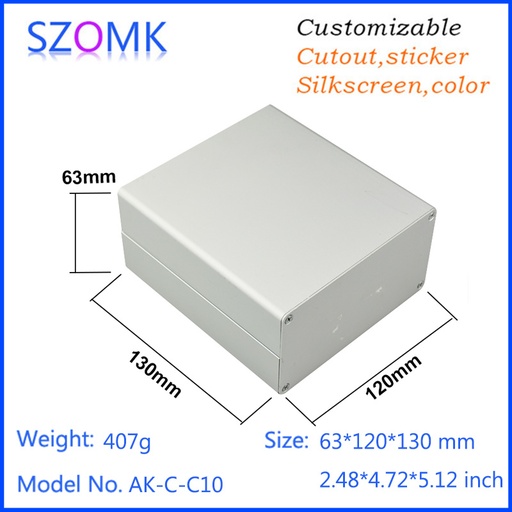 [1618220412] 4 pcs, 63*120*130mm top sales metal enclosure aluminum housing amplifier aluminum junction box