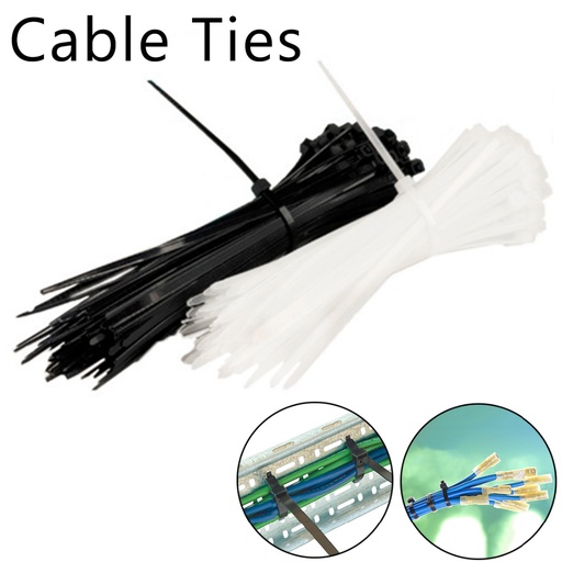 [32957164206] 3mm * 200mm Self-locking Nylon Cable Ties 100pcs Plastic Zip Tie 18 lbs Wire Binding Wrap Straps 
